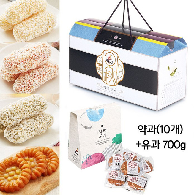 하늘한과 유과 한과 전통 한과 선물세트 실속형 조청 유과 찹쌀약과 명절 선물, 1kg, 1박스