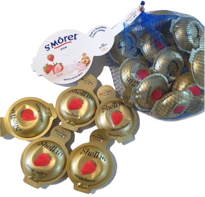 [코스트코] 생 모레 쉘인 딸기크림 치즈 20g 프랑스산 (아이스박스 무료포장), 360g, 1개