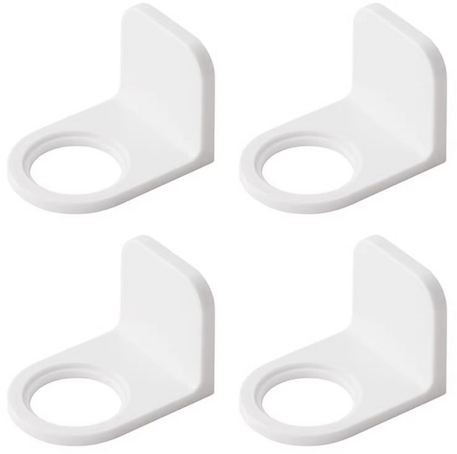 투데이리빙 4P 세트 무타공 공중부양 샴푸 걸이 홀더 욕실 수납 모던한 접착형 거치대 샤워용품 정리 강력한 부착형 선반 정리대, 화이트, 4개