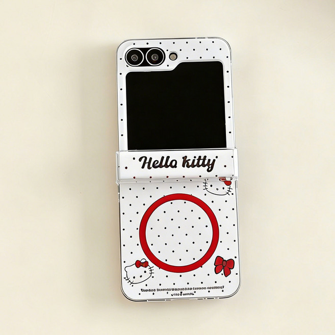 아펙시움 핸드폰케이스 z플립5 z플립6 z플립7 힌지보호 맥세이프 지지대 팔찌 케이스 반점 고양이