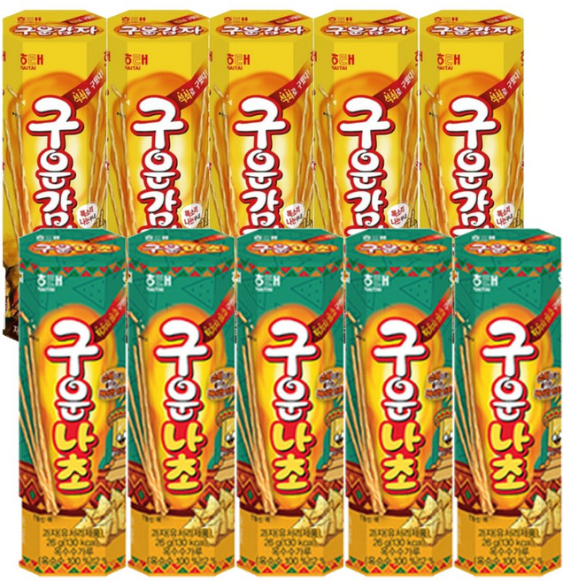 해태 구운감자 + 구운나초, 5개, 53g