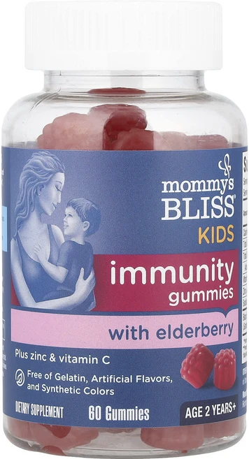Mommy's Bliss 어린이 엘더베리 구미젤리 + 면역 지원 구미젤리 60개, MommysBliss어린이엘더베리구미젤리면역지원구미젤리, 1개, 60정 - 쿠팡
