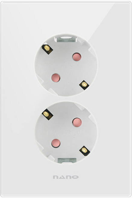 나노 크리스탈2 화이트) 콘센트2구, 1개