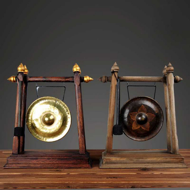 전통 악기 걸이 징걸이 고정 나무 원목 보관대 타악기, 색상1 - (32x12x39cm), 1개