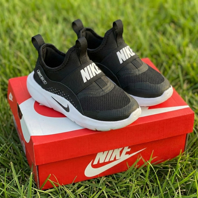 [오늘출발] 나이키 NIKE 베이비 플렉스 러너4 키즈 슬립온 발편한 운동화 3BEAN 파우치