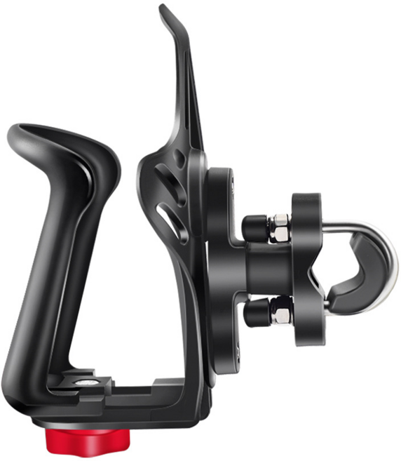 준성유통 오토바이 자전거 바이크 대용량 컵홀더 조절형 텀블러 커피 음료 물통거치대, 블랙, 1개