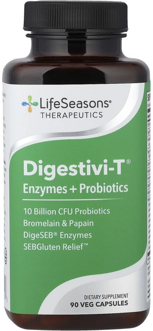 LifeSeasons Digestivi-T 효소 + 프로바이오틱 베지 캡슐 90정, 1개 - 쿠팡