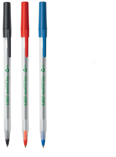 BIC 볼펜 라운드스틱 1.0mm 에콜루션 빅펜 12P, 20개, BLACK