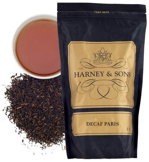 Harney Sons 디카페인 핫 시나몬 스파이스 | 473.2ml16온스 루스 리프 티 140065, 디카페인 홍차, 우롱차, 블랙 커런트, 바닐라, 베르가, 1개