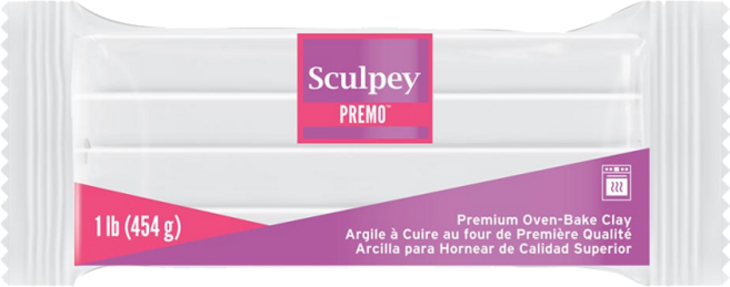 스컬피 프레모 454g (Premo 1lb) 전문가용 폴리머클레이, 흰색(White)
