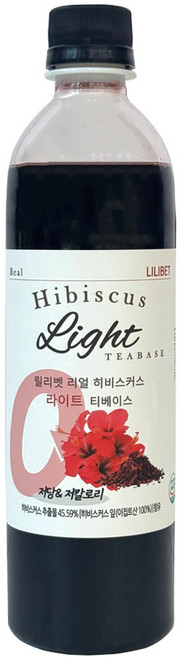 릴리벳 히비스커스 라이트 알룰로스 저칼로리 저당 아이스티, 1세트, 1개입, 600g