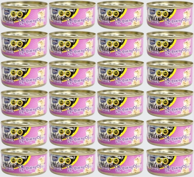 14번째이야기 고양이 간식캔 생선, 24개입, 참치 + 헤어볼 혼합맛, 60g - 쿠팡