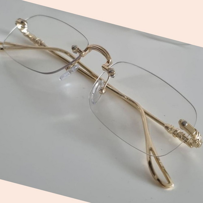 세일왕 블루라이트 차단 무테안경 긱시크 메탈