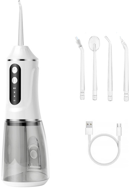 SmartGo 워터 구강세정기 물치실 무선 휴대용 방수 초경량 구강세척기, 화이트, A18