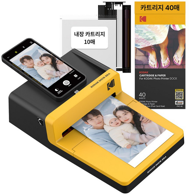 코닥 도크 ERA D600+카트리지 50매 번들 가정용 포토프린터 핸드폰 사진인화, 단품, 도크 ERA D600