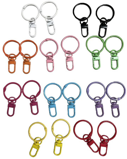 깔끔일상 가방고리 키링 연결고리 다용도 컬러 세트