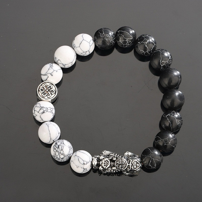 太極手鏈 太極貔貅手鍊 未開光 貔貅 招財 納福 黑曜石 手鍊