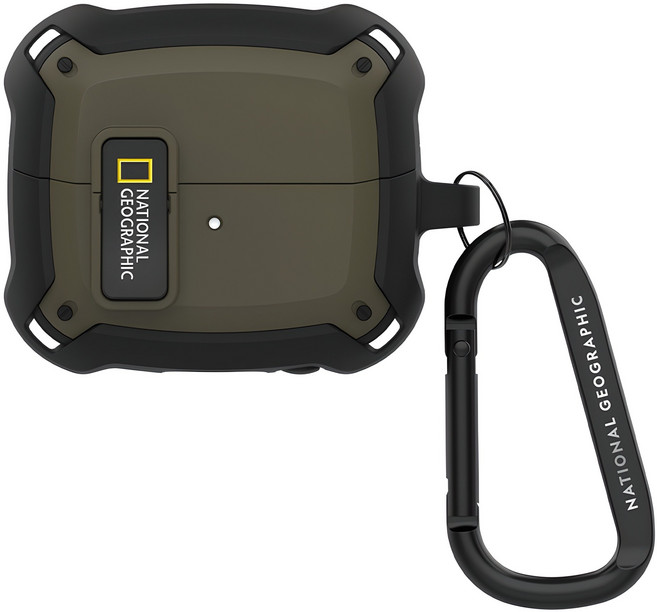 스킨플레이어 내셔널지오그래픽 러기드 범퍼 락 케이스, 버즈3/버즈3프로, 샌드카키, 1개