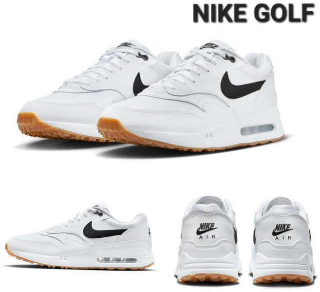나이키 키높이 골프화 남성 여성 에어맥스 1 86 OG G 투어 넥스트 흰색 검정색 남자 필드 리액트 연습용 야외 스파이크 봄 여자 편한