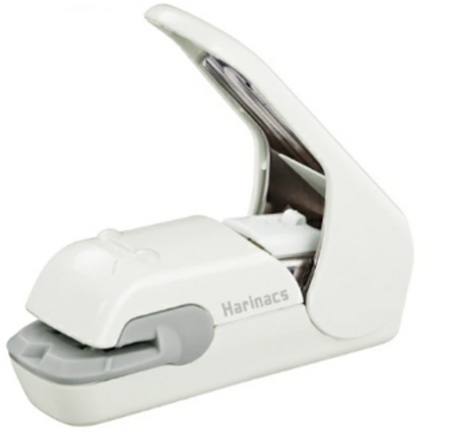 코쿠요 하리낙스 프레스 5매용 침 없는 스테이플러 스테플러 하리나쿠스, 페일화이트, 1개