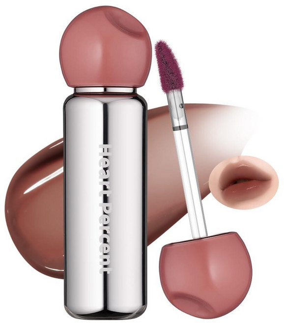 Heart Percent Dote On Mood First Tint - 오래 지속되는 고발색 립 스테인 얼룩 방지 스타터 및 포인터 부드러운 글라이드 워터 젤 포뮬러 3., #05. 로즈 모카