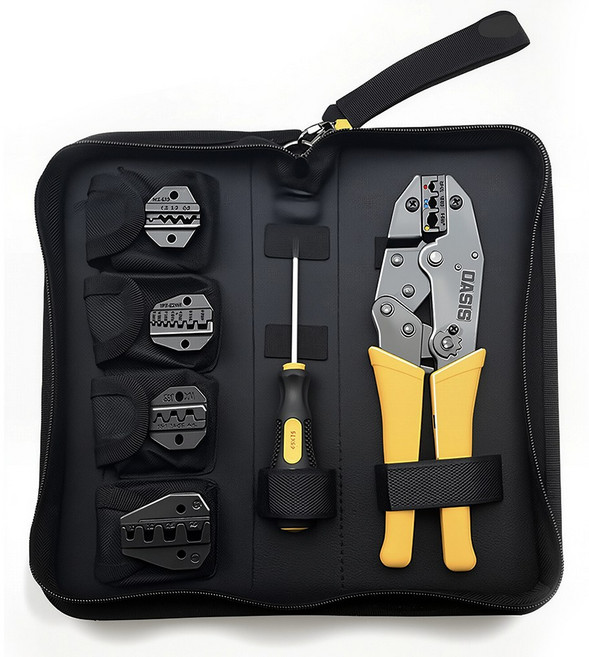 (모든단자 적용)다용도 터미널 압착기 세트 PG압착단자 신주 납작 평단자 링타입 전선 커팅 배선 작업, 오아시스 다용도 압착기세트, 1개