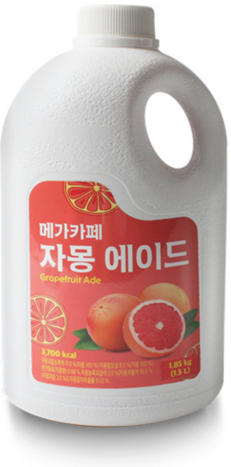 메가카페 자몽 에이드 1.85kg/1.5L 1박스 6개, 1.85kg, 1개입