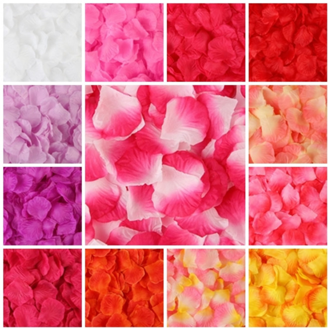 파티지엥 콘페티 컨페티 종이 결혼식 꽃가루 조화 장미 꽃잎, (꽃)6.핑크그라데이션-100p