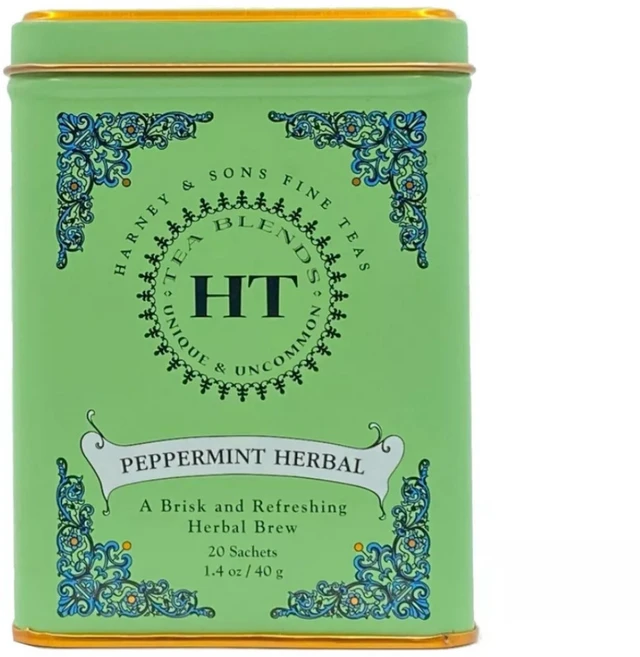 하니앤손스 Harney & Sons HT 페퍼민트 허브 티 20사쉐 티백 틴케이스, 20개입, 2g, 1개 - 쿠팡