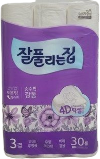 잘풀리는집 감동 3겹 롤화장지, 25m, 30롤, 3개