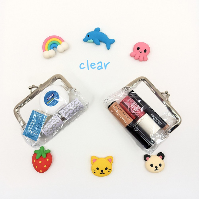 itshop 클리어 최화* 파우치 동전 미니지갑 화장품파우치