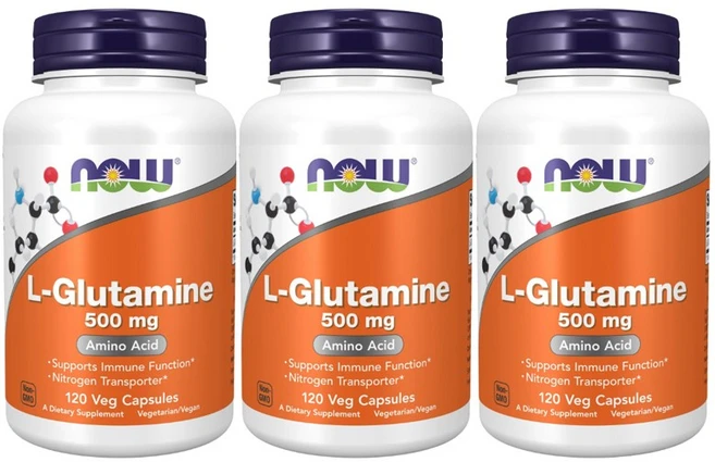 나우푸드 L-글루타민 500mg 베지 캡슐, 120정, 3개 - 쿠팡