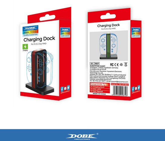 닌텐도 스위치2 DOBE 조이콘 차징독 스탠드형 A타입 / G06, 블랙, 1개