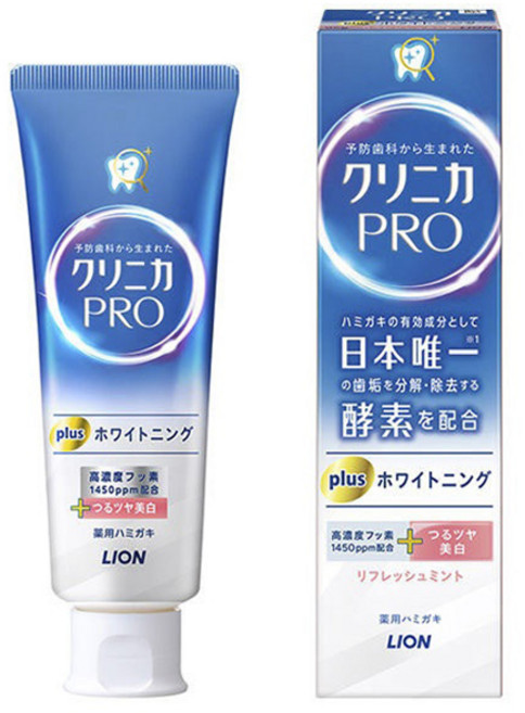 LION 獅王 固齒佳 PRO 亮白牙膏 清新薄荷 95g, 1個