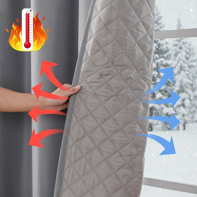 블레오 엠보싱 방한 보온 암막 커튼