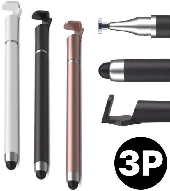 PRET 정전식 초미세 터치펜 전기종 호환, 1세트, 혼합색상