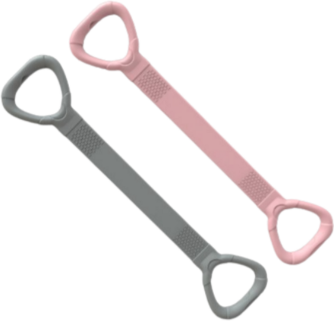 바이블굿즈 요가 운동 어깨운동 고관절 스트레칭 밴드, 2개, 쿨 그레이+밀레니얼 핑크