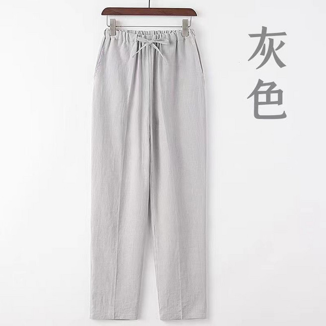 棉麻休閒褲 闊腿褲 男褲 長褲 薄款寬鬆 垂感飄逸