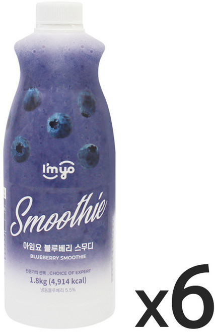 아임요 블루베리 스무디 1.8kg x6, 6개