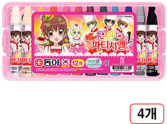 동아)크레파스(12색/핑크) 4개입