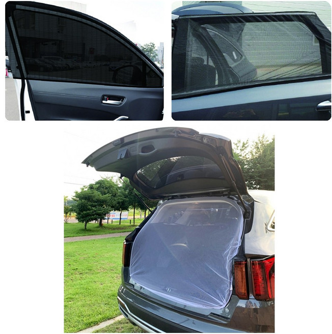 한번애 차량용 모기장 / 방충망 / 햇빛가리개 / 차박 / 캠핑 / 차량용 방충망/SUV 트렁크모기장