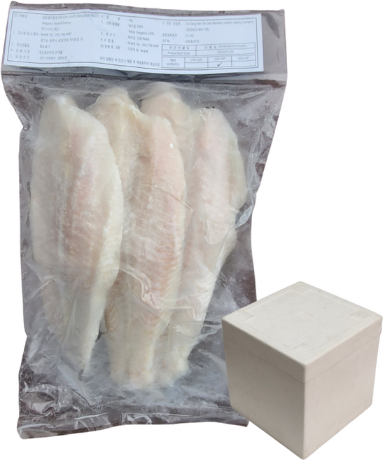 팡가시우스 필렛 업소용 피쉬앤칩스 생선까스 생선전, 1kg, 2개