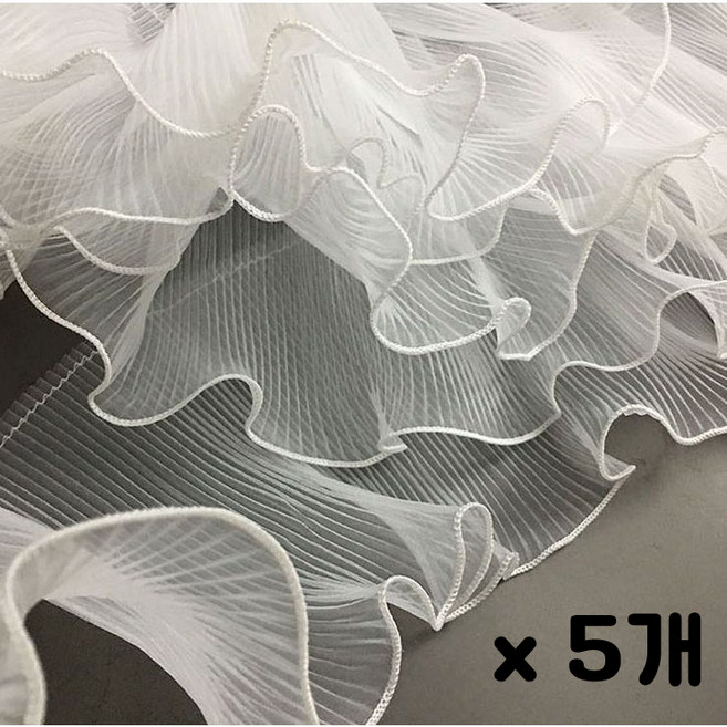 마블파티 주름 실크마 화이트 30cm .5m 꽃포장지 5개묶음, 1세트