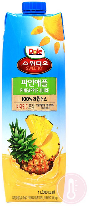 파인애플 과즙 주스 100% 과채 음료 과일쥬스 1L, 1개