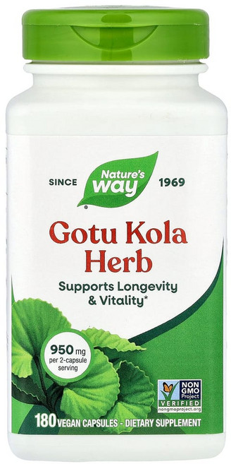 네이쳐스 웨이 고투콜라 허브 475mg 180 식물성 캡슐, 180정, 1개