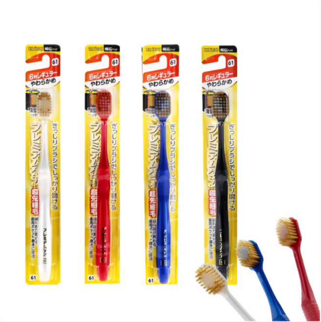 *일본 드럭스토어* 에비스 프리미엄케어 칫솔 6줄 부드러운 타입 12개