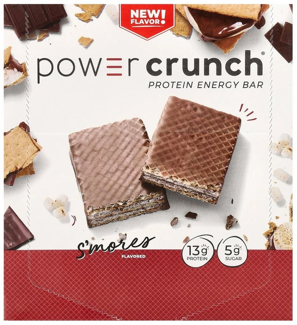 BNRG Power Crunch® 단백질 에너지바 스모어 바 12개 각 40g(1.4온스), 12 개, 40g - 쿠팡
