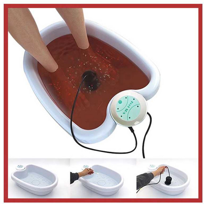 디톡스 족탕기 해독기 음이온 독소배출 220V 족욕기 H8803B, 상세페이지 참고, 미국표준-세면대X
