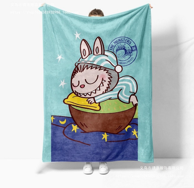 hybe 라부부 극세사 소형 중형 대형 담요 무릎담요 가정용 사무실 차량용 블랭킷