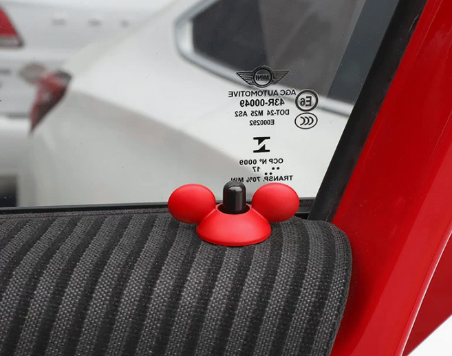 1+1 잠금 핀 도어핀 커버 스티커 트림 미니 쿠퍼 악세사리 2개, 레드